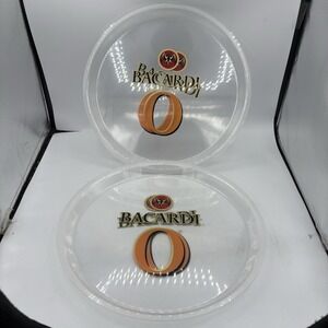 Bacardi Serving Drink Tray Platter Clear 13.75" Flexible‎ Bat O Set of 5